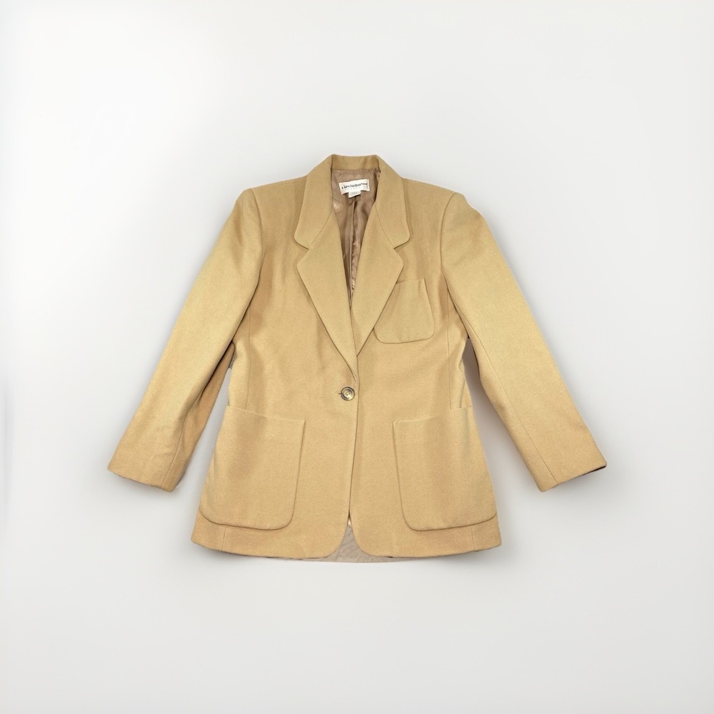 Liz Claiborne Collection Cream Wool‎ Blend Blazer Women's Size 8